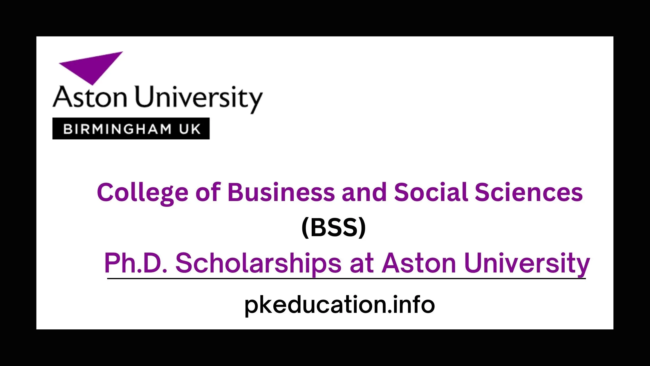 PhD Scholarships at Aston University