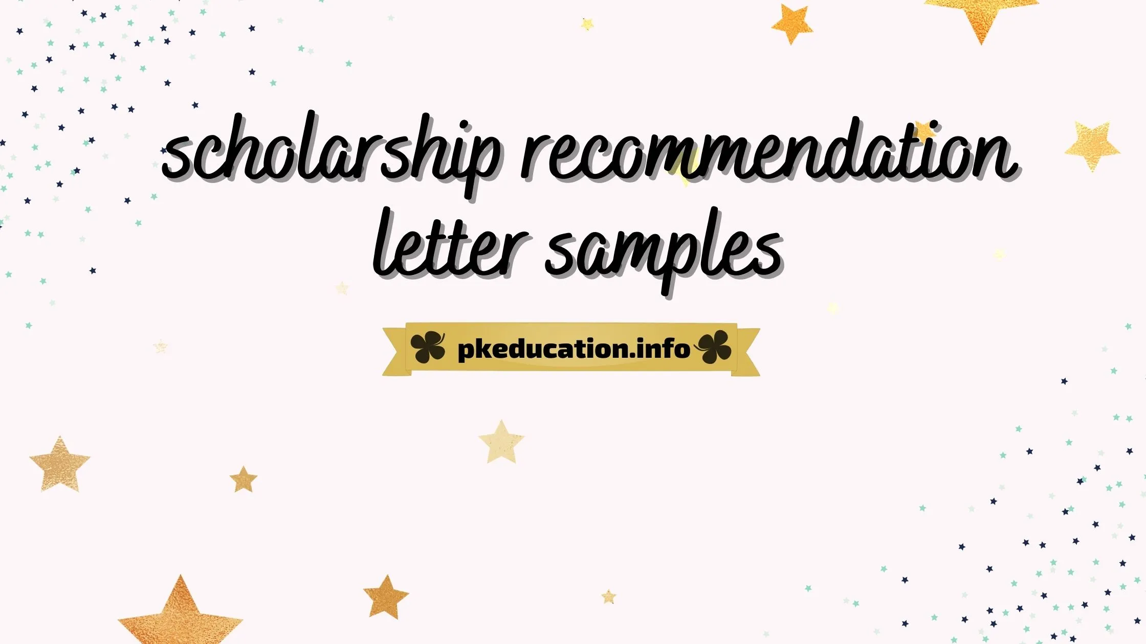 scholarship recommendation letter samples