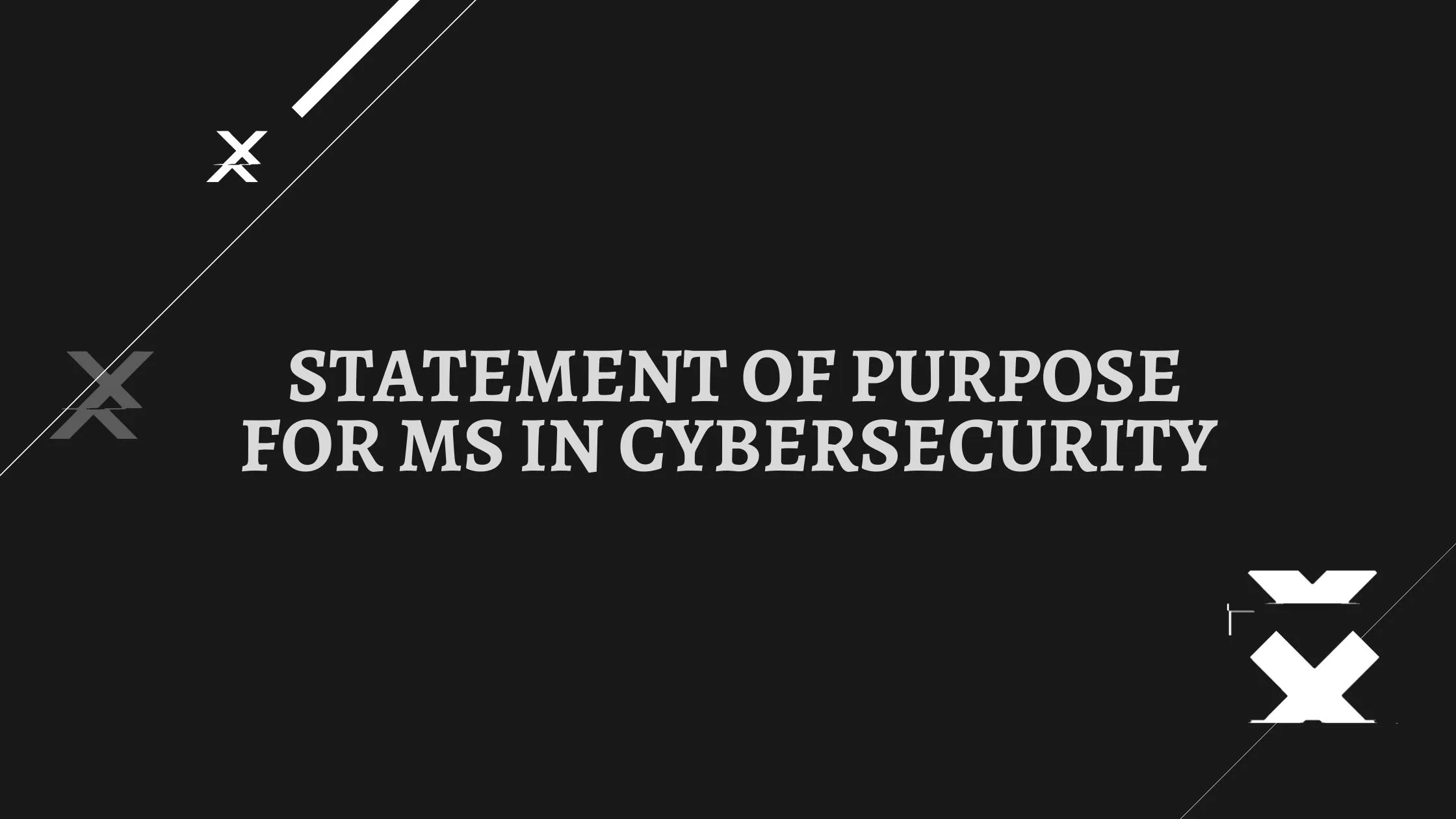 statement of purpose for ms in cybersecurity