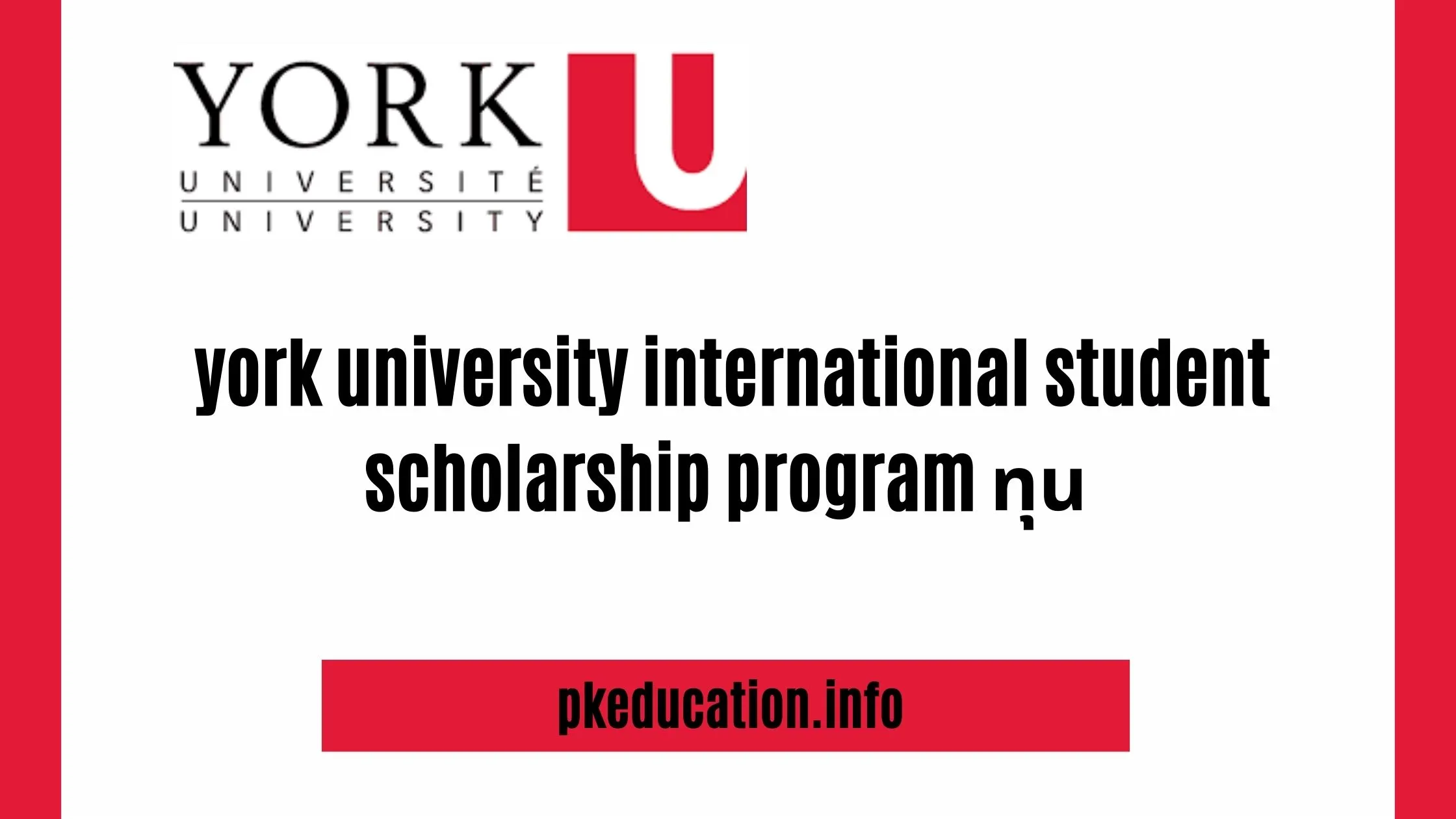 york university international student scholarship program ทุน