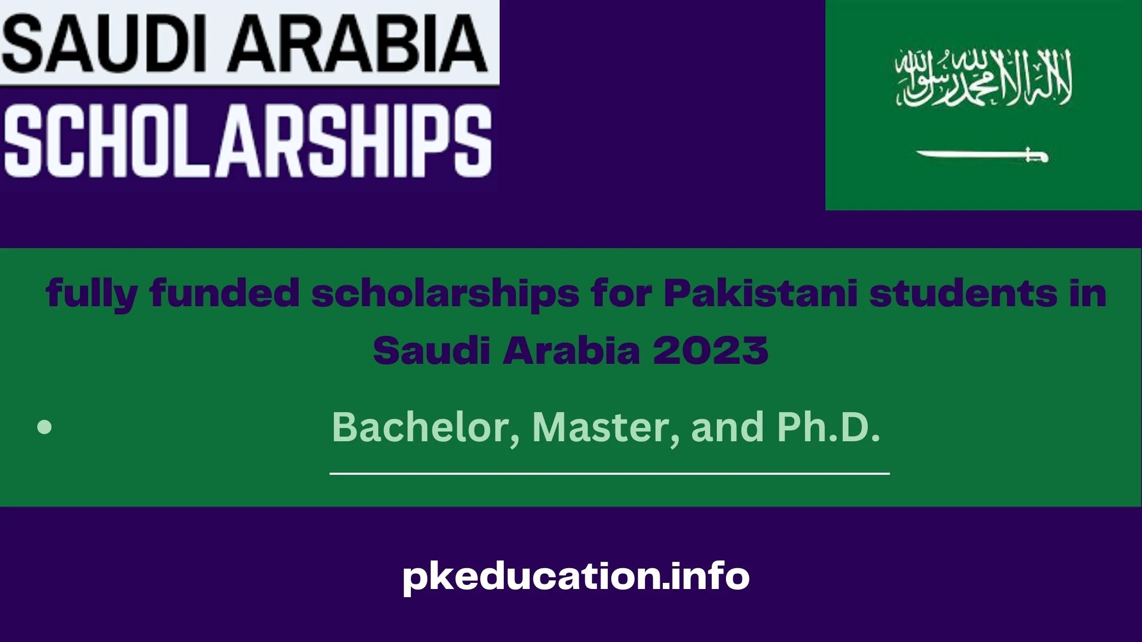 fully funded scholarships for Pakistani students in Saudi Arabia 2023